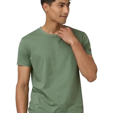 Half Sleeves Tshirt Men Sage Green
