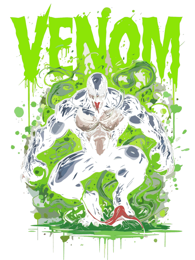 venom –  Men’s Oversized Tshirt Black - Image 3