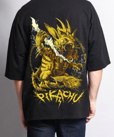 PIKACHU -114 Men’s Oversized Tshirt Black