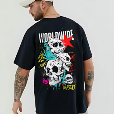 Worldwide  Men’s Oversized Tshirt Black