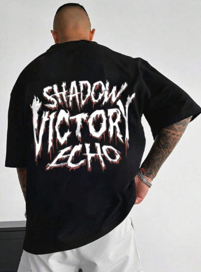 Shadow Victory -163 Men’s Oversized Tshirt Black