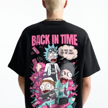 Back in Time -98 Men’s Oversized Tshirt black