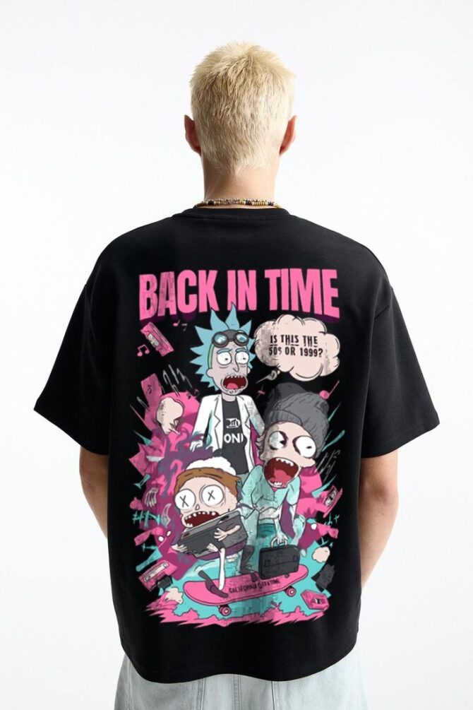 Back in Time -98 Men’s Oversized Tshirt black