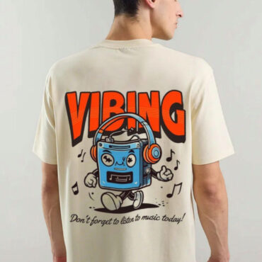 vibing -Half Sleeves Tshirt Men