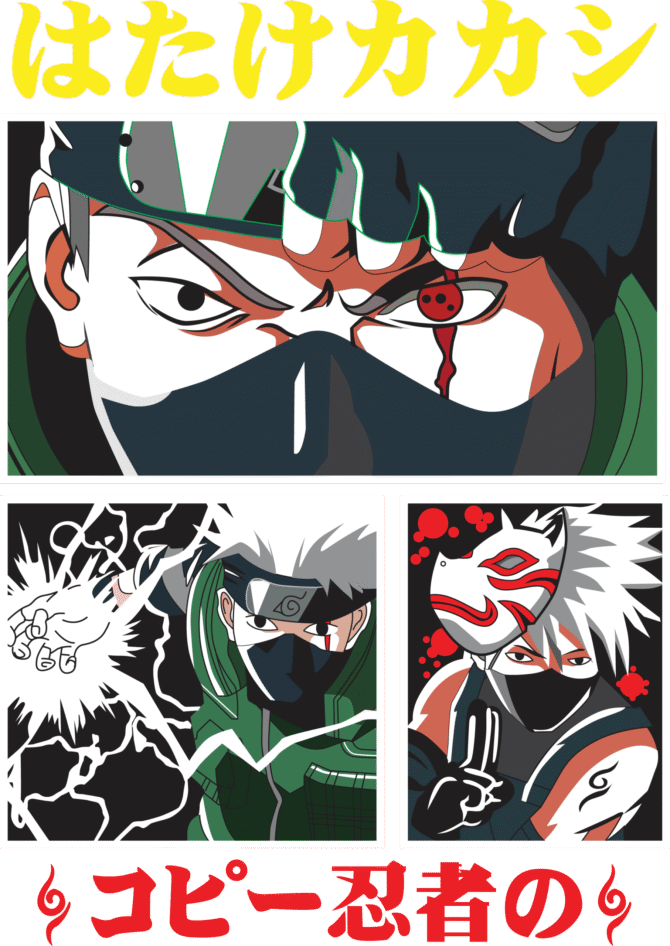 Naruto -01 Half Sleeves Tshirt Men white - Image 3