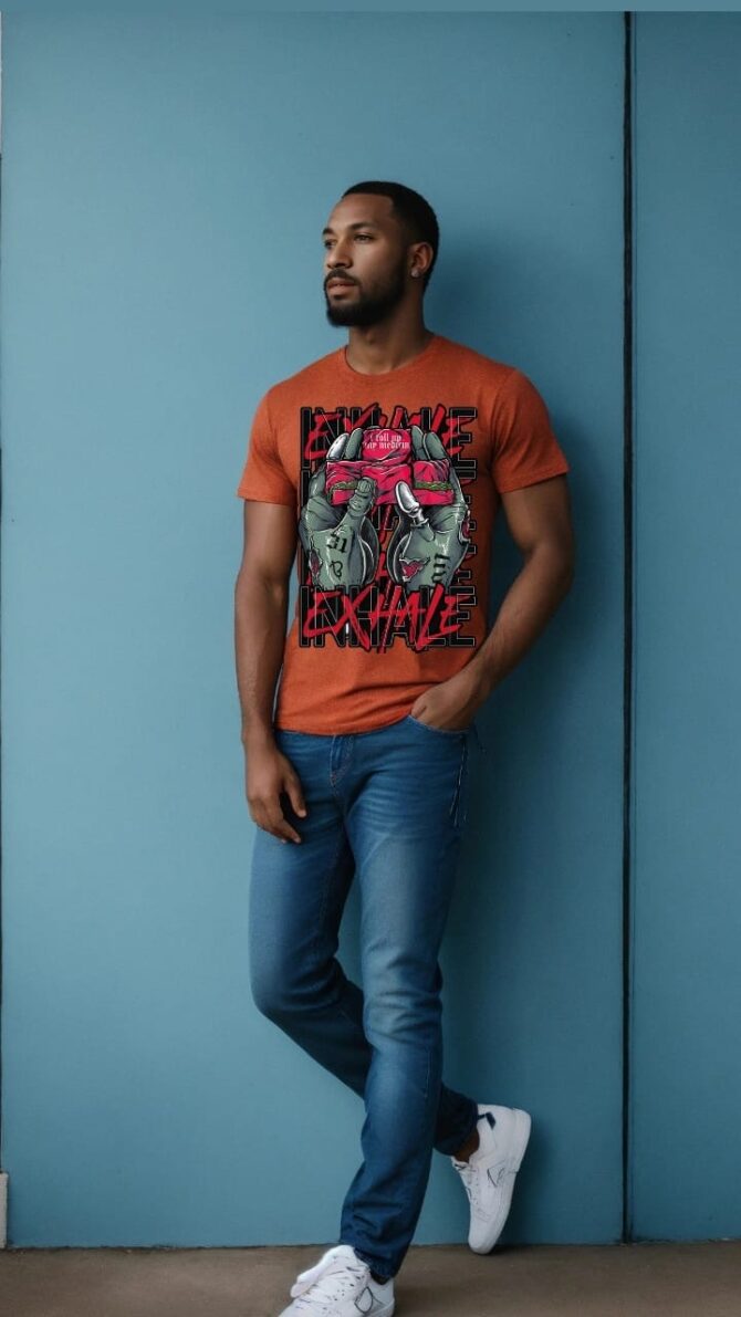 Exhale – men’s Half-Sleeve T-shirt