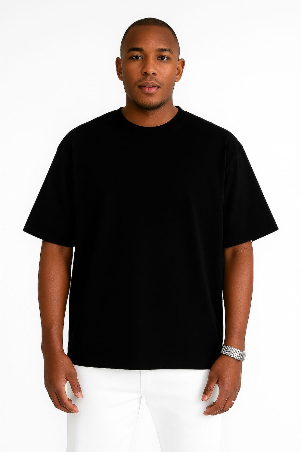 Crazytha Oversized Anime Graphic Tee – Black Edition - Image 3
