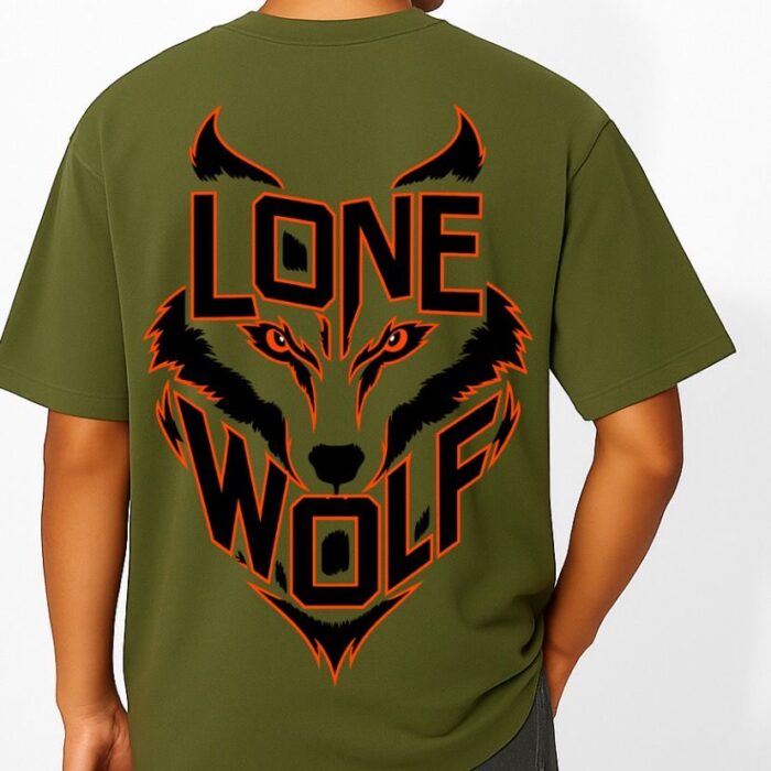 Lone Wolf Graphic Oversized T-Shirt