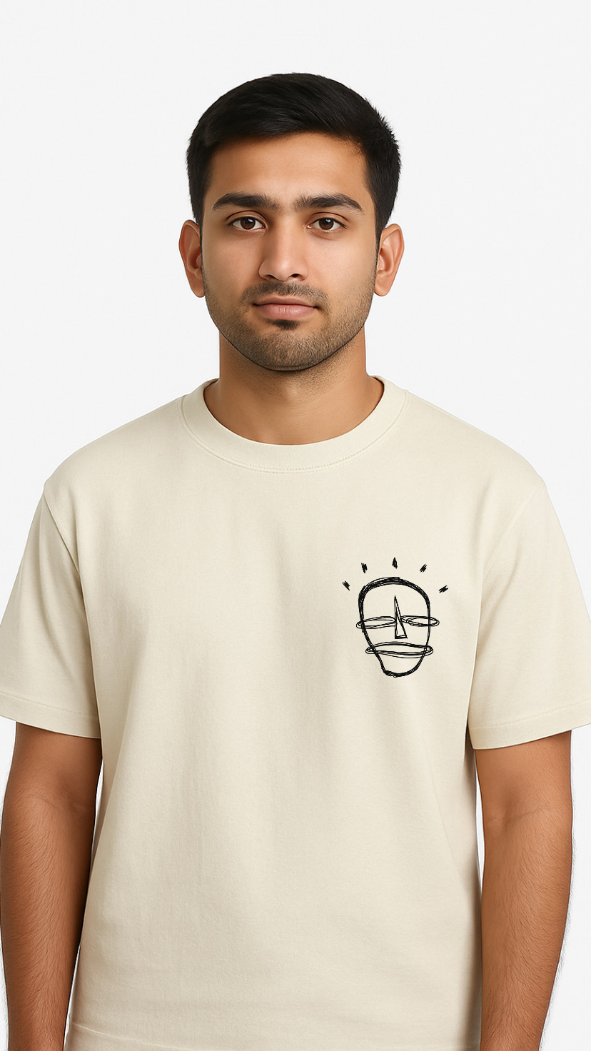 Happy Face Sketch Tee – Off White Edition