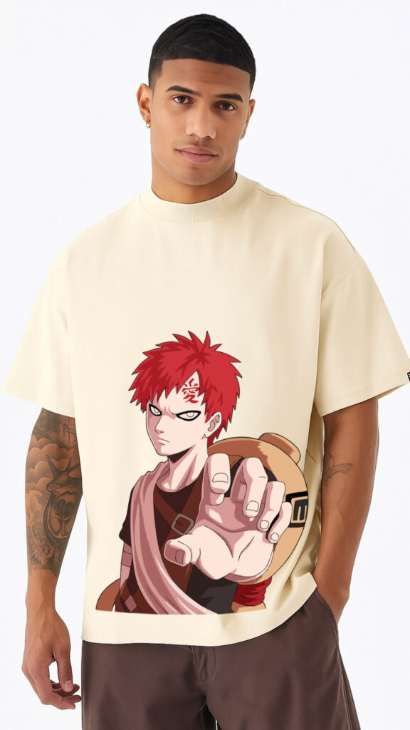 Gaara Oversized T-Shirt – Crazytha Anime Edition